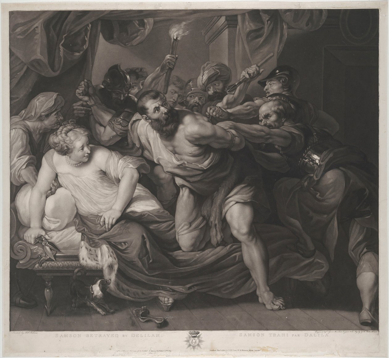 Samson wird gefangen genommen von Peter Paul Rubens