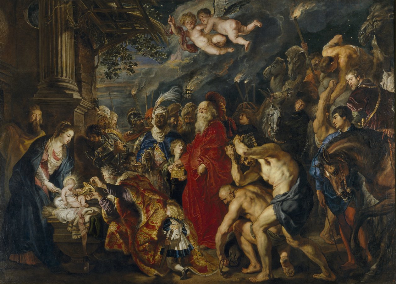 Die Anbetung der Heiligen Drei Könige, 1610-1620er Jahre von Peter Paul Rubens