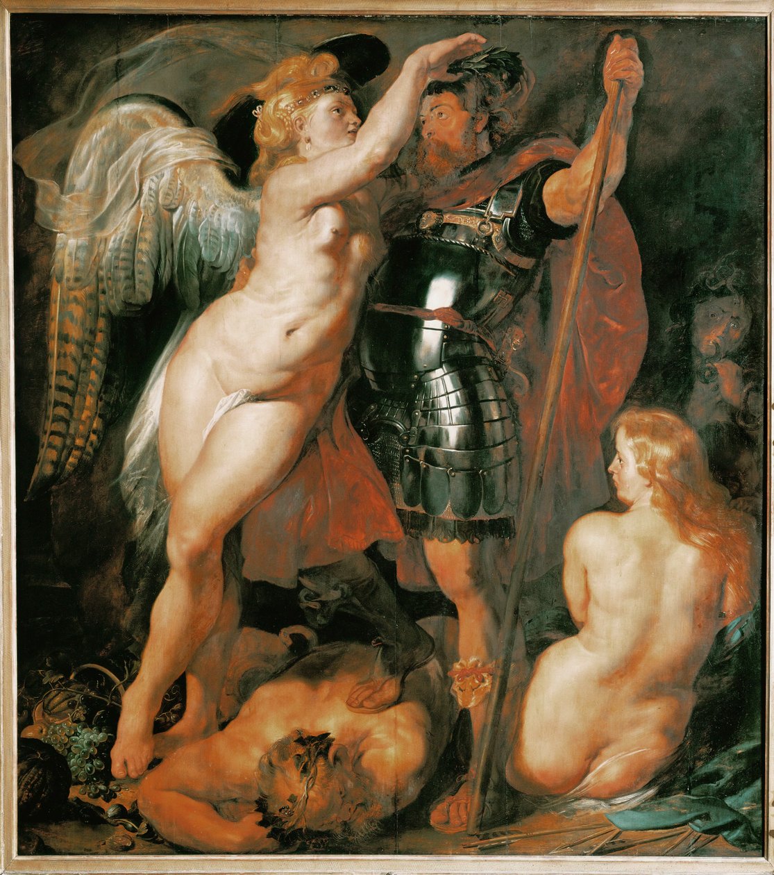 Die Krönung des Helden der Tugend von Peter Paul Rubens