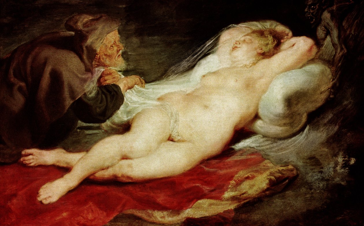 Der Einsiedler und die schlafende Angelica von Peter Paul Rubens