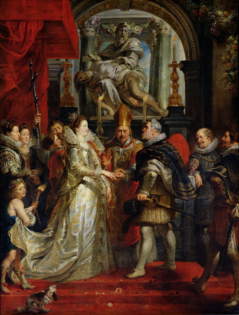 Die Stellvertreterhochzeit von Marie de Medici (1573-1642) und Henri IV (1573-1642) am 5. Oktober 1600, 1621-25 von Peter Paul Rubens