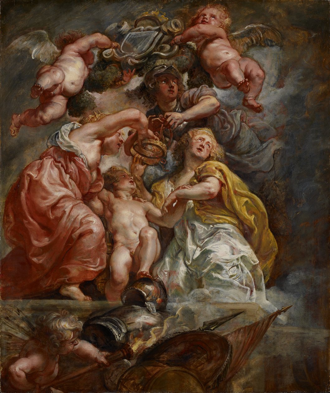 Die Union von England und Schottland (Charles I. als Prinz von Wales) von Peter Paul Rubens