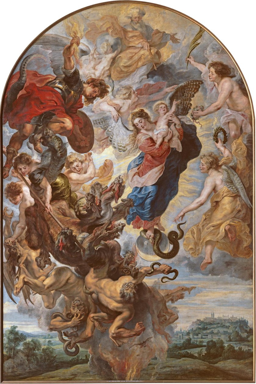 Die Jungfrau als apokalyptische Frau auf dem Mond von Peter Paul Rubens