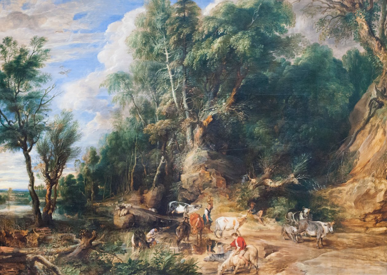 Der Wasserplatz, ca. 1615-22 von Peter Paul Rubens