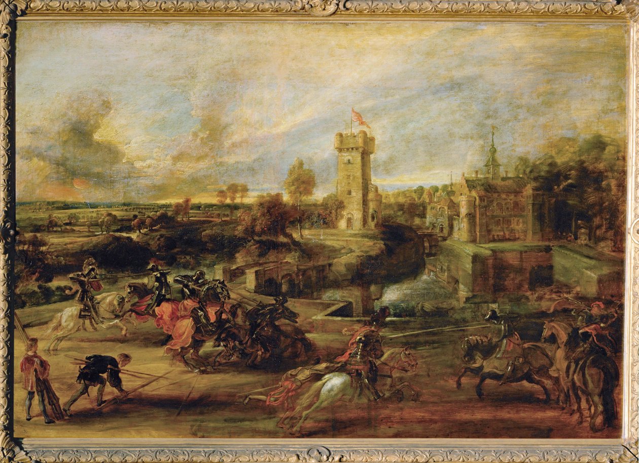 Turnier am Wassergraben des Schlosses Steen von Peter Paul Rubens