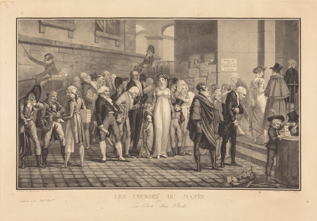 Die Morgenrennen oder das Tor eines Reichen von Philibert-Louis Debucourt