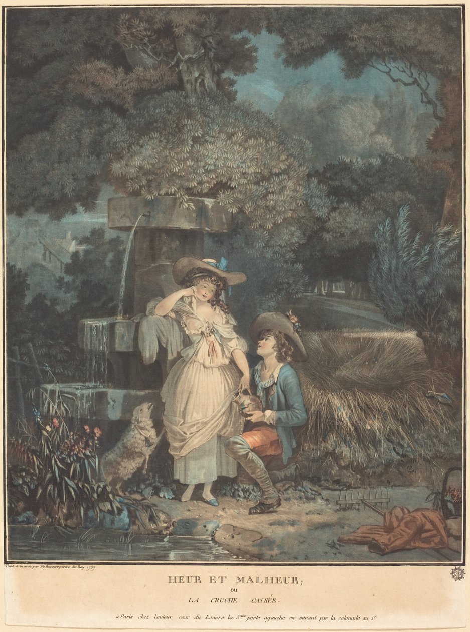 Glück und Unglück oder der zerbrochene Krug von Philibert Louis Debucourt