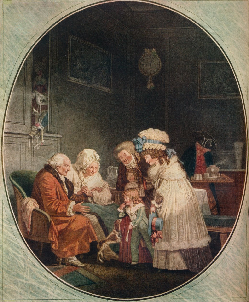 Le Compliment ou La Matinee Du Jour De Lan, 1887, 1916 von Philibert Louis Debucourt