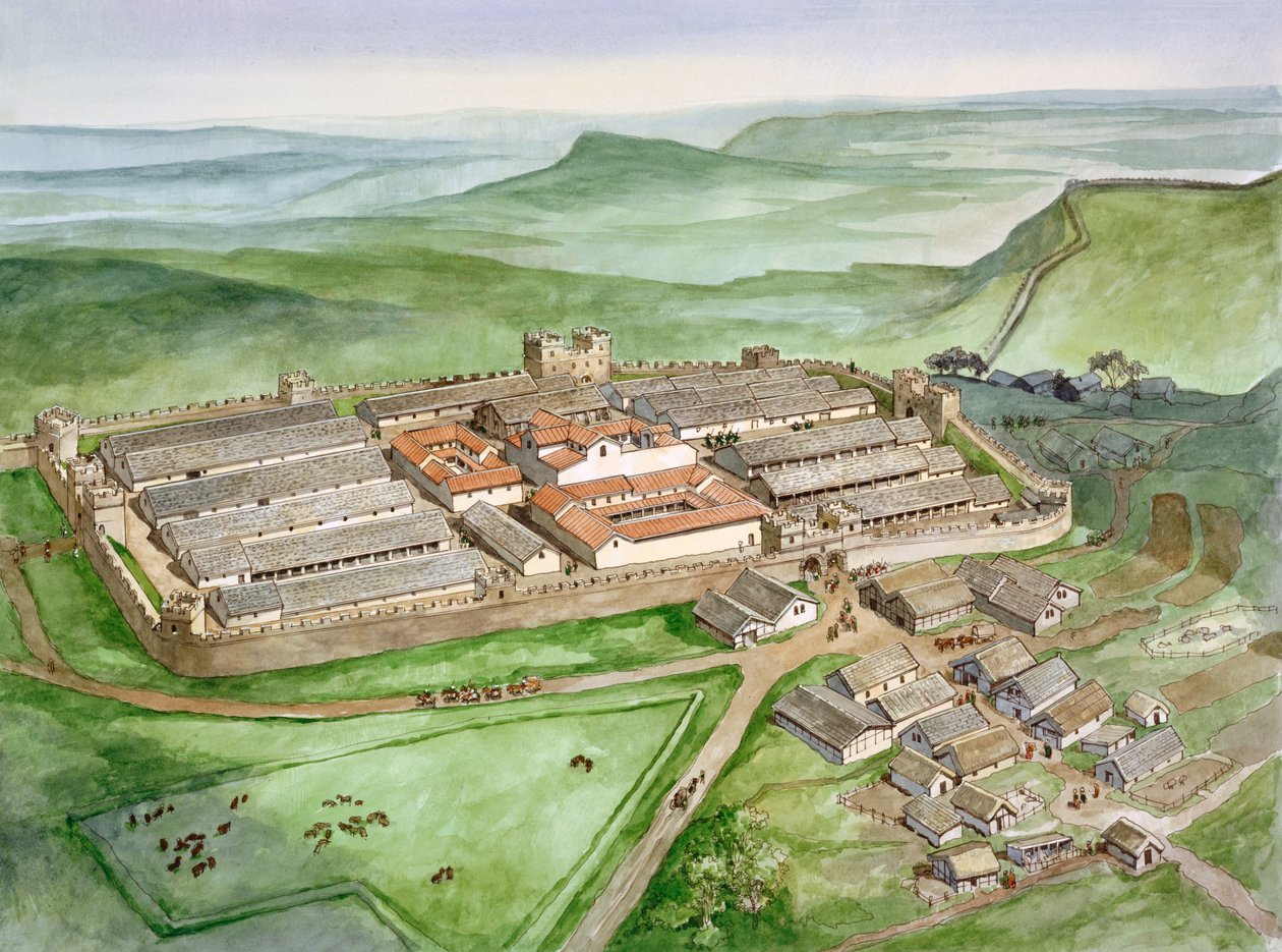Housesteads Römisches Fort, 2. Jahrhundert, ca. 1990-2010 von Philip Corke