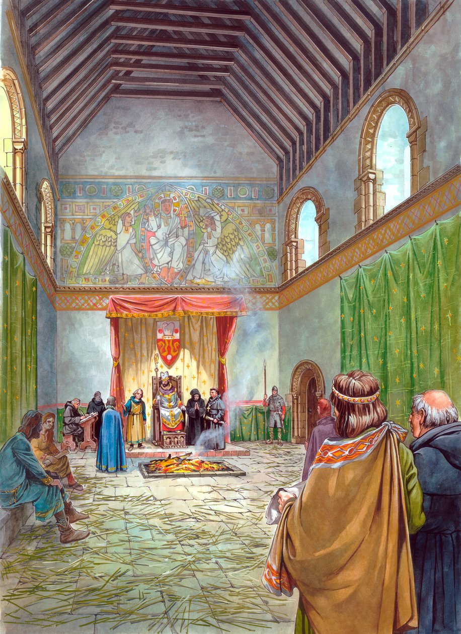 Die große Halle, Sherborne Castle, 13. Jahrhundert von Philip Corke