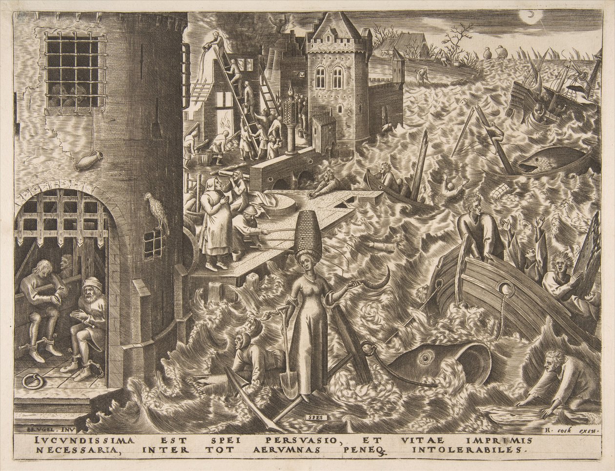 Hoffnung Spes aus der Serie Die Tugenden, 1559-60 von Philip Galle