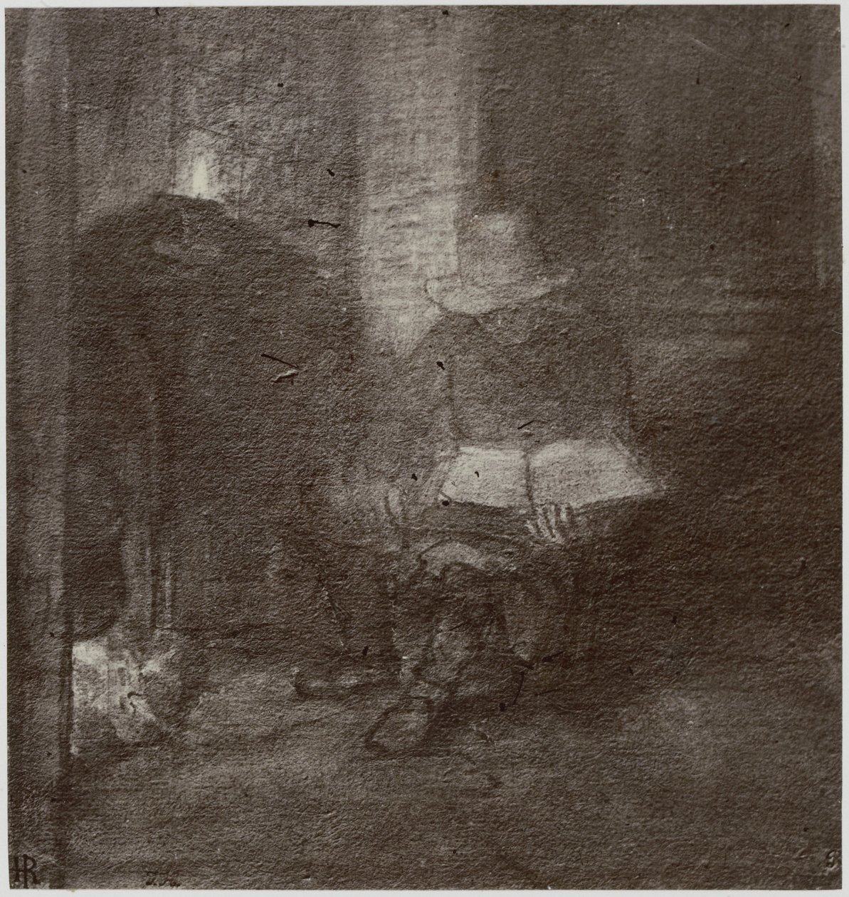 Rembrandt, Ein alter Mann liest von Philip Henry Delamotte