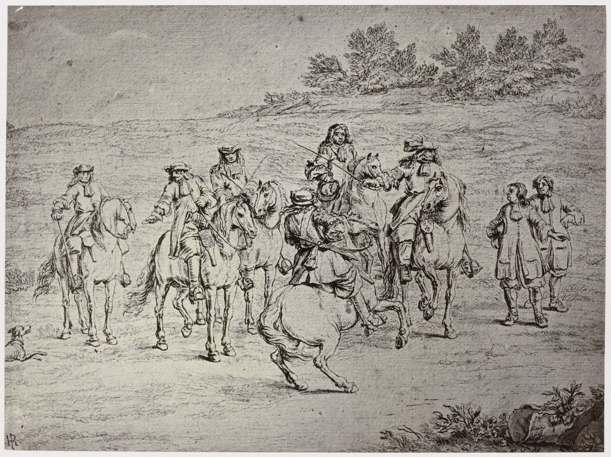 Van der Meulin [?], Louis XIV. und der Künstler von Philip Henry Delamotte
