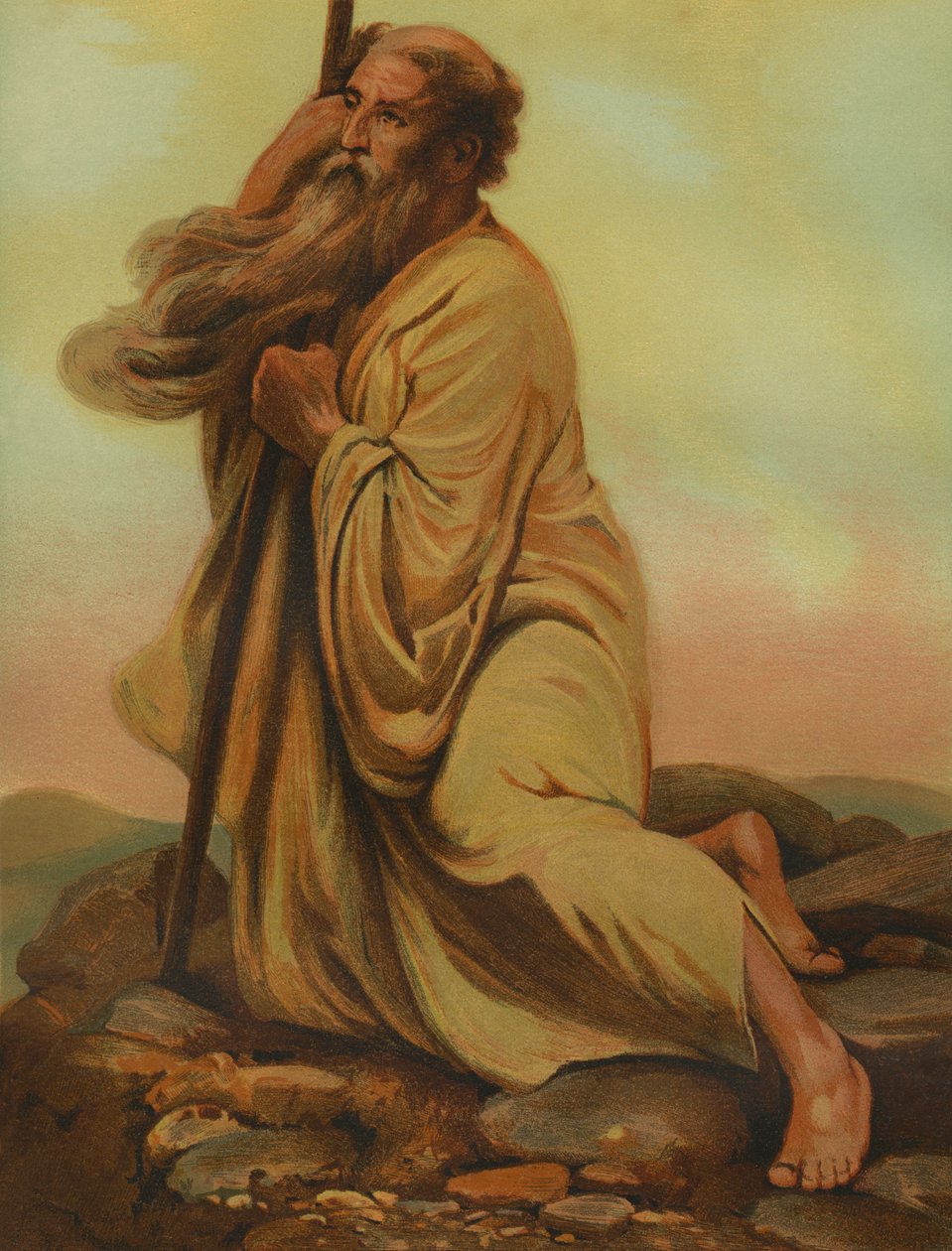 Moses betrachtet das gelobte Land von Philip Richard Morris
