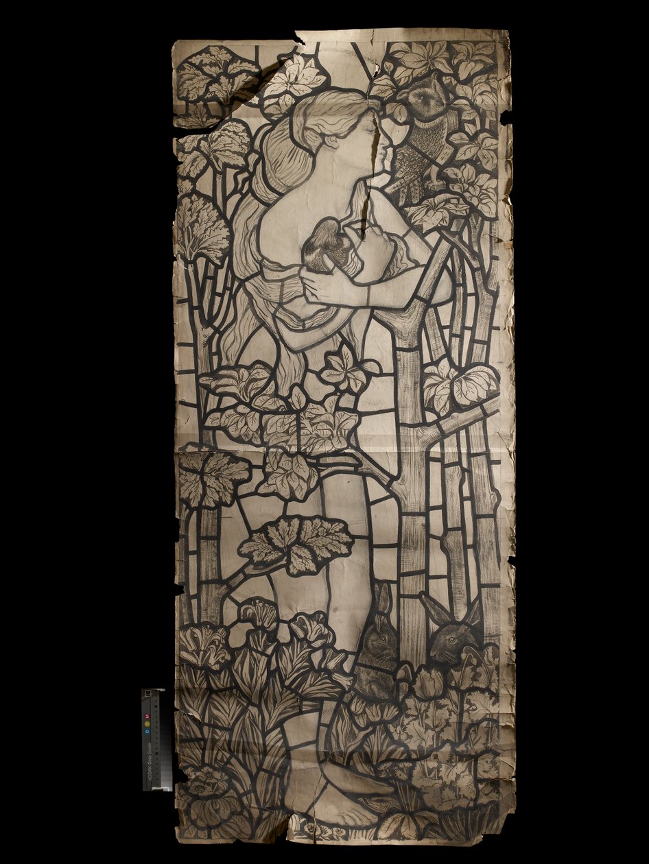 Entwurf für ein Glasfenster von Eva von Philip Webb