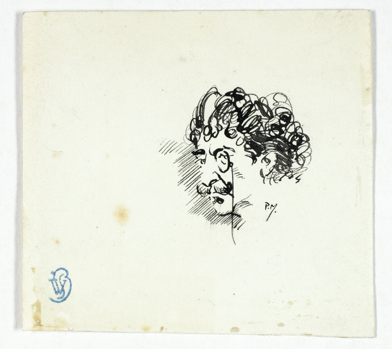 Skizze von Whistlers Kopf von Philip William May