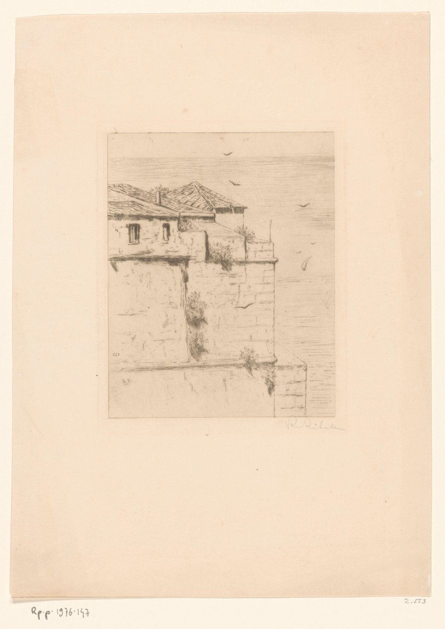 Altes türkisches Fort in Algier von Philip Zilcken (signed by artist)