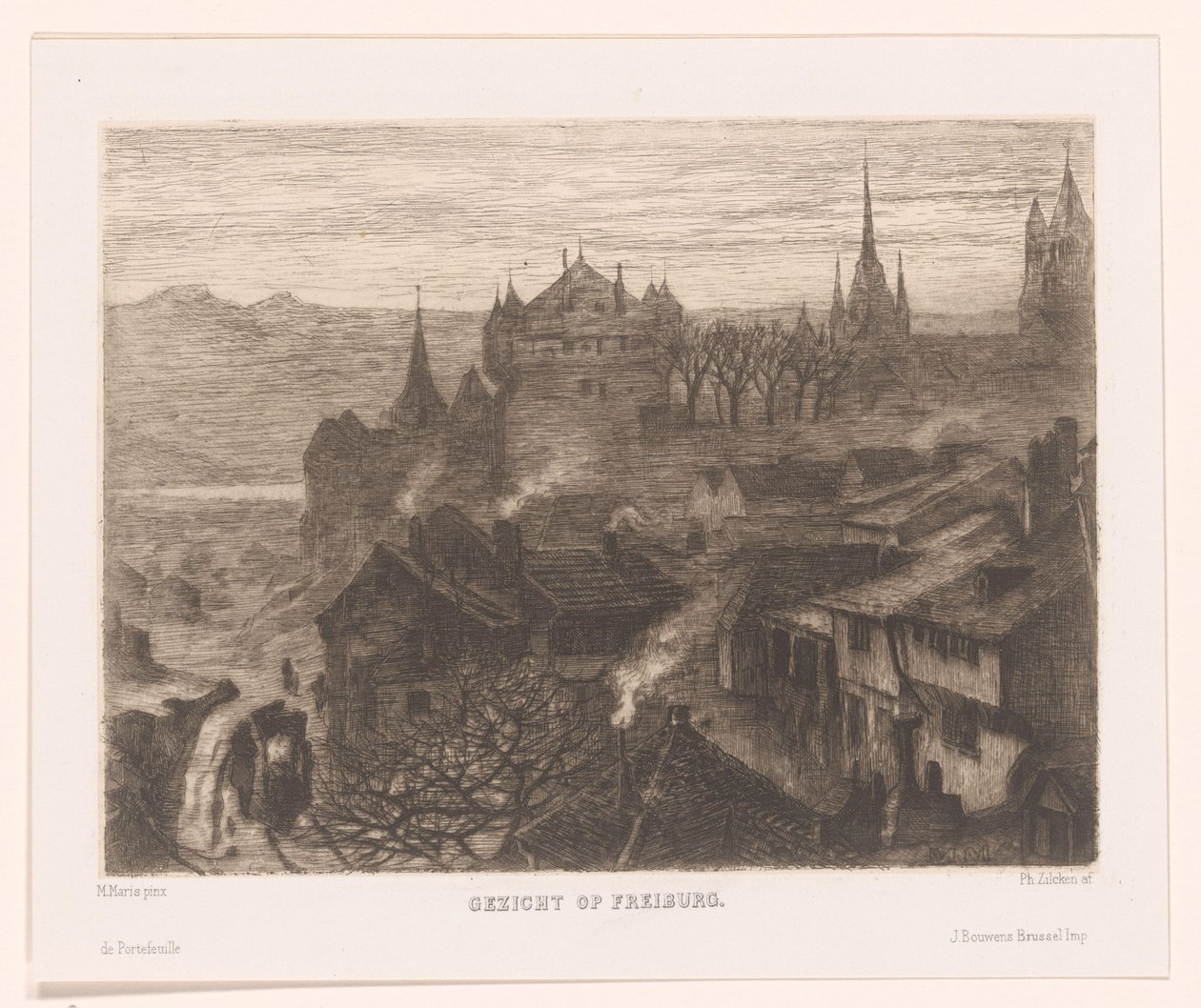 Ansicht von Freiburg von Philip Zilcken