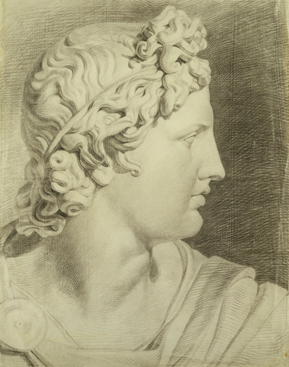 Kopf des Apollo vom Belvedere im Profil nach rechts, 1800 von Philipp Otto Runge