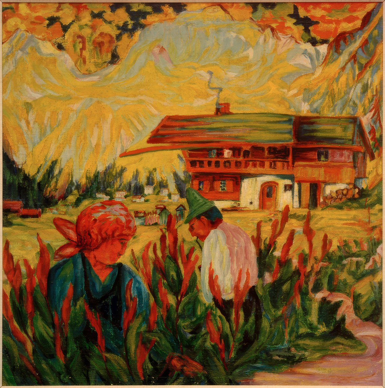 Bauernpaar im Garten von Philipp Bauknecht