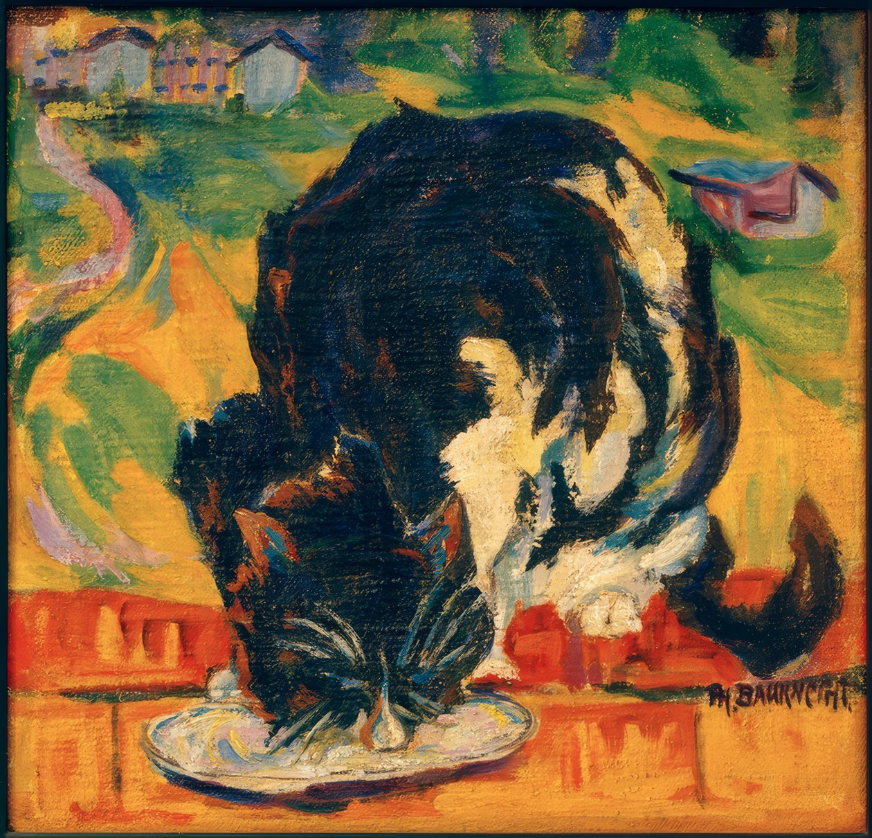 Fressende Katze von Philipp Bauknecht