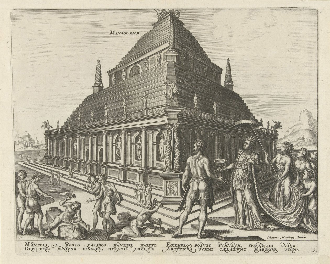 Das Mausoleum von Halikarnassos aus der Serie Die achten Wunder der Welt von Philipp Galle