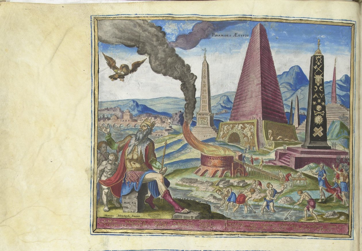 Die Pyramiden von Ägypten aus der Serie Die achten Weltwunder, 1572 von Philipp Galle