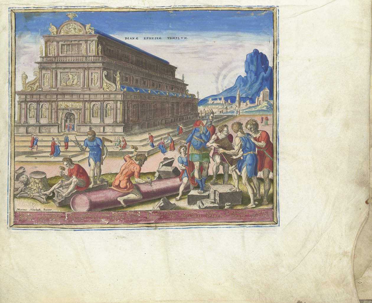 Der Tempel der Diana in Ephesus aus der Serie Die achte Wunder der Welt, 1572 von Philipp Galle