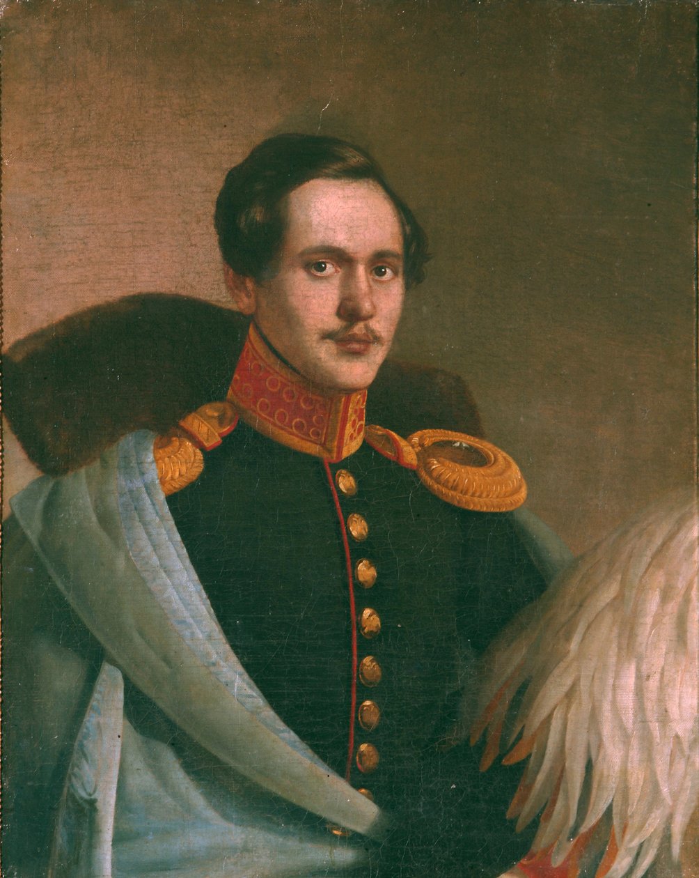Porträt des Dichters Michail Lermontow 1814-1841, 1834 von Philipp Osipovich Budkin