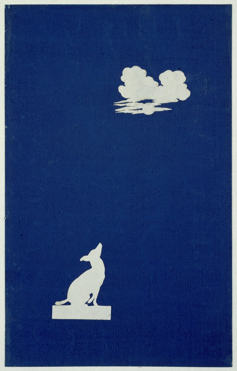 Ein Hund heult den Mond an von Philipp Otto Runge
