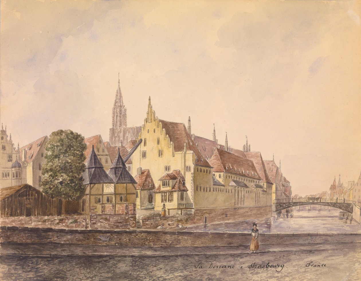 Die Donau bei Straßburg von Philippe Auguste de Peellaert