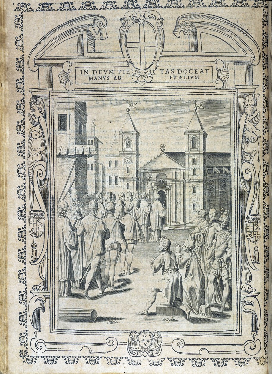 Tafel der Statuten des Malteserordens „Statuta Hospitalis Hervsalem“ (Prozession), von Philippe Thomassin, späte 16. Jahrhundert von Philippe Thomassin