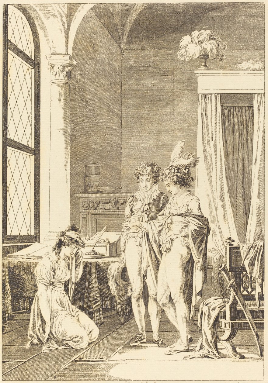 Joconde: Die Vergebung von Philippe Triere after Jean Baptiste Mallet