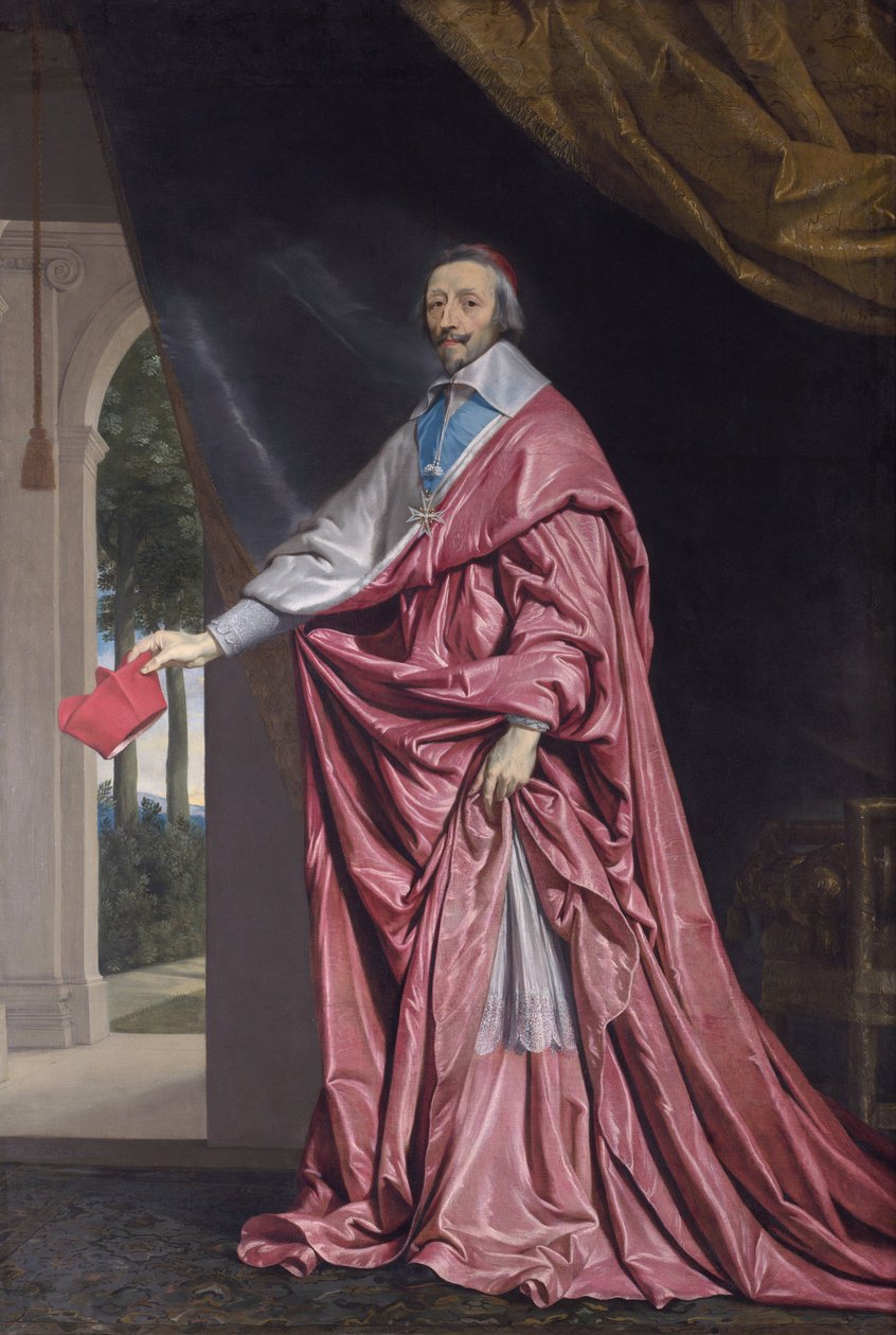 Porträt von Armand Jean du Plessis, Kardinal Richelieu von Philippe de Champaigne