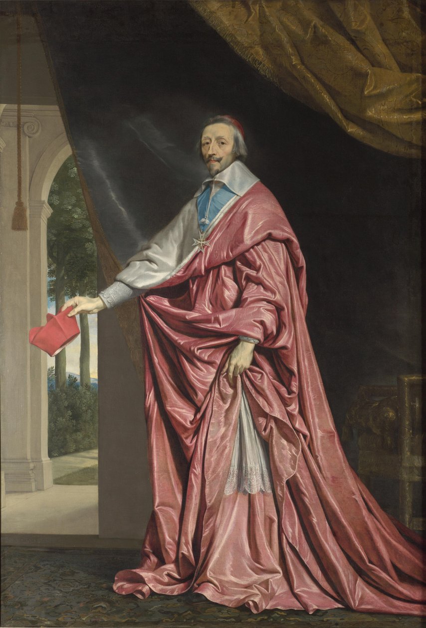 Porträt von Armand Jean du Plessis, Kardinal Richelieu von Philippe de Champaigne