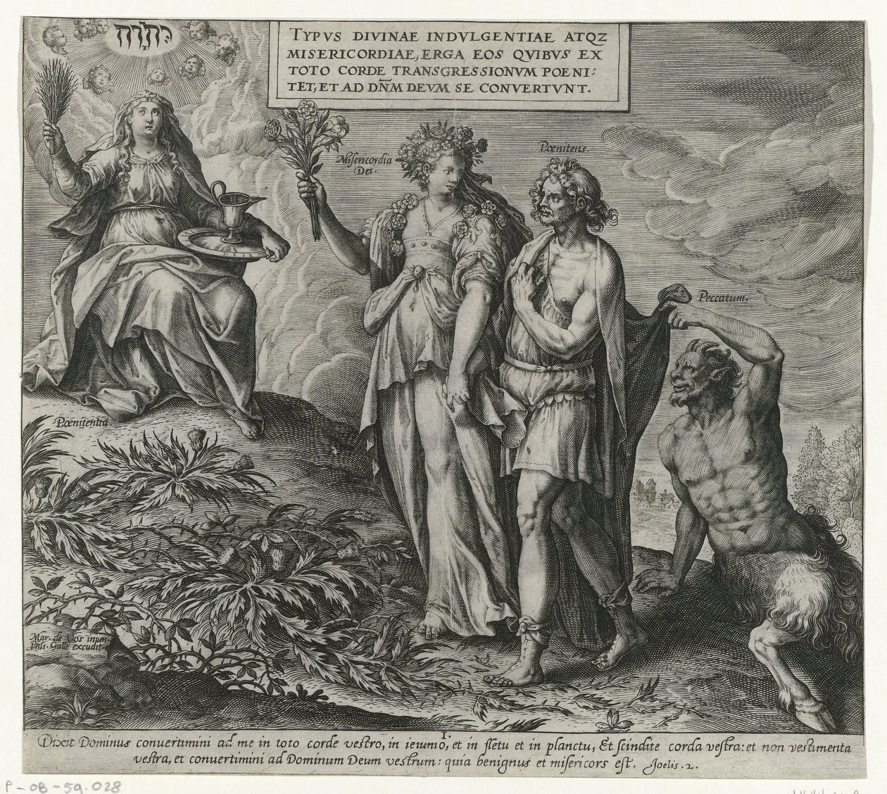 Allegorie über Buße und Reue von Philips Galle (attributed to workshop of)