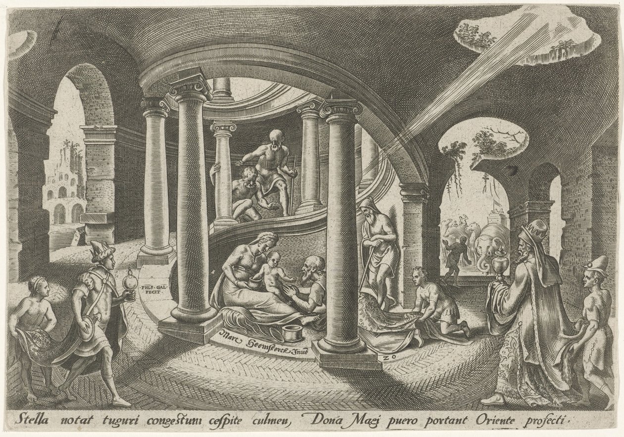 Anbetung der Könige von Philips Galle