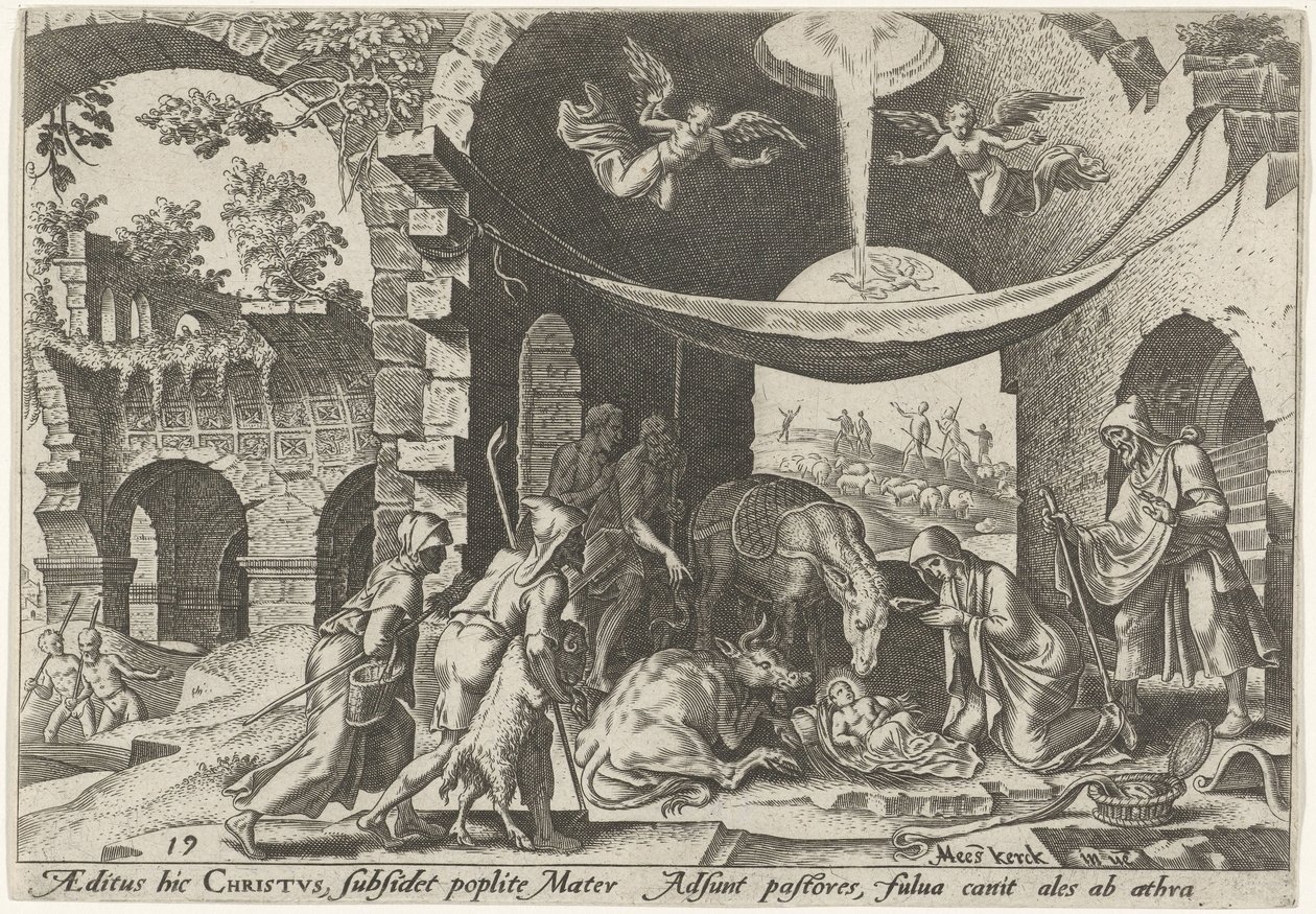 Anbetung durch die Hirten von Philips Galle