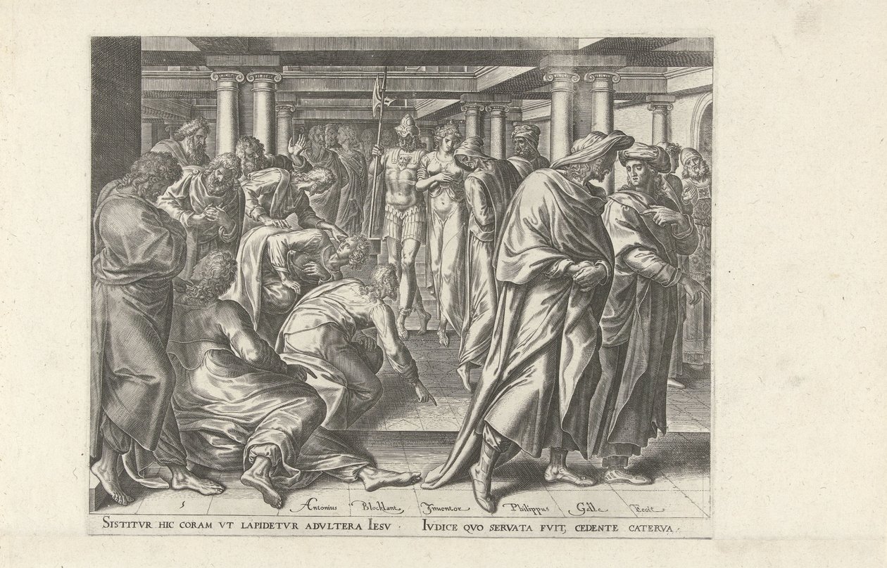 Christus und die Ehebrecherin von Philips Galle