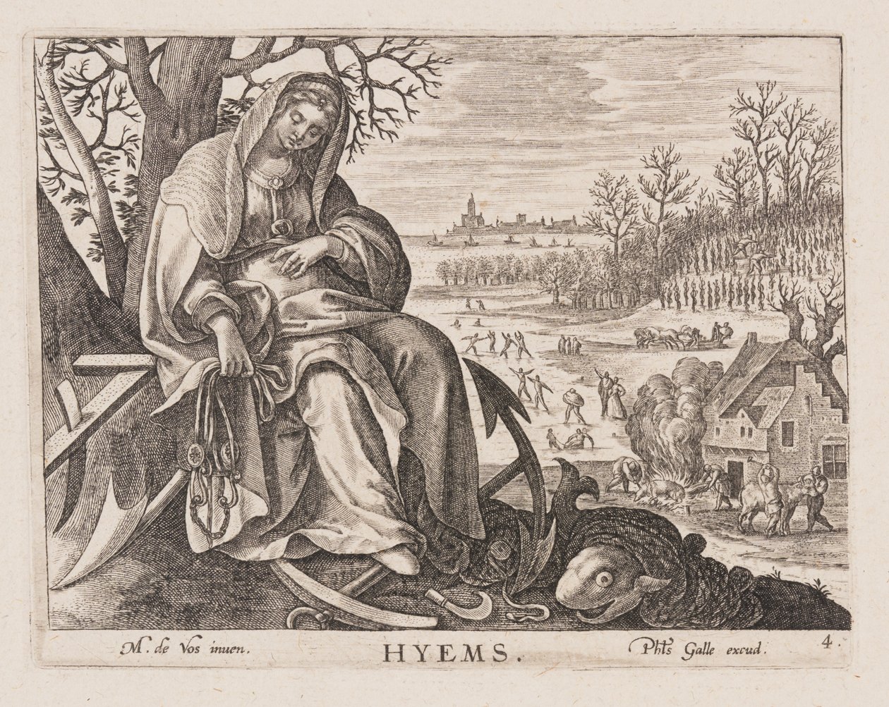 Hyems, aus Vier Jahreszeiten von Philips Galle