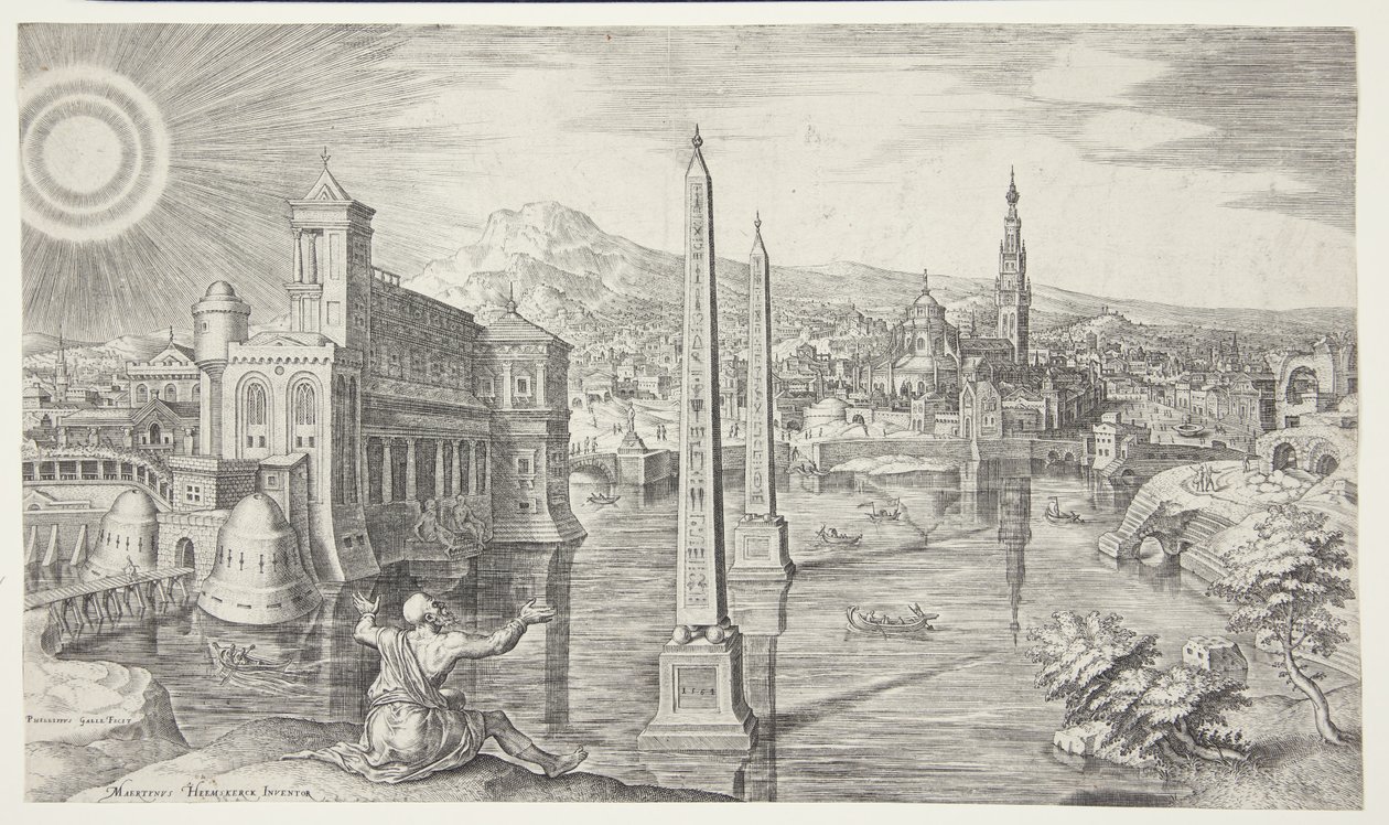 Jesajas Prophezeiung über Jerusalem von Philips Galle