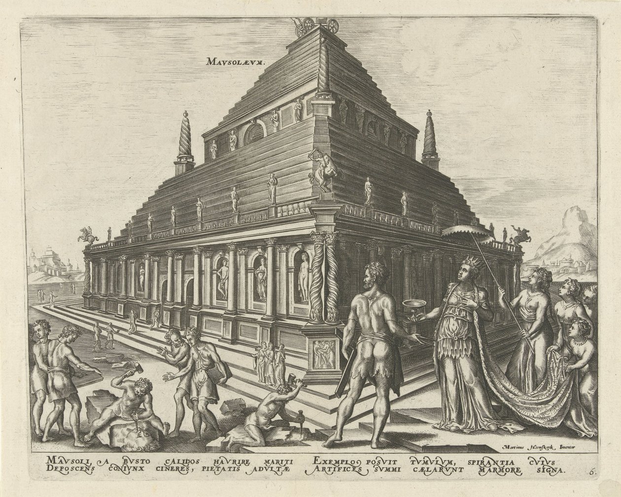 Mausoleum von Halikarnassos (Mavsolevm) (Die acht Weltwunder) von Philips Galle