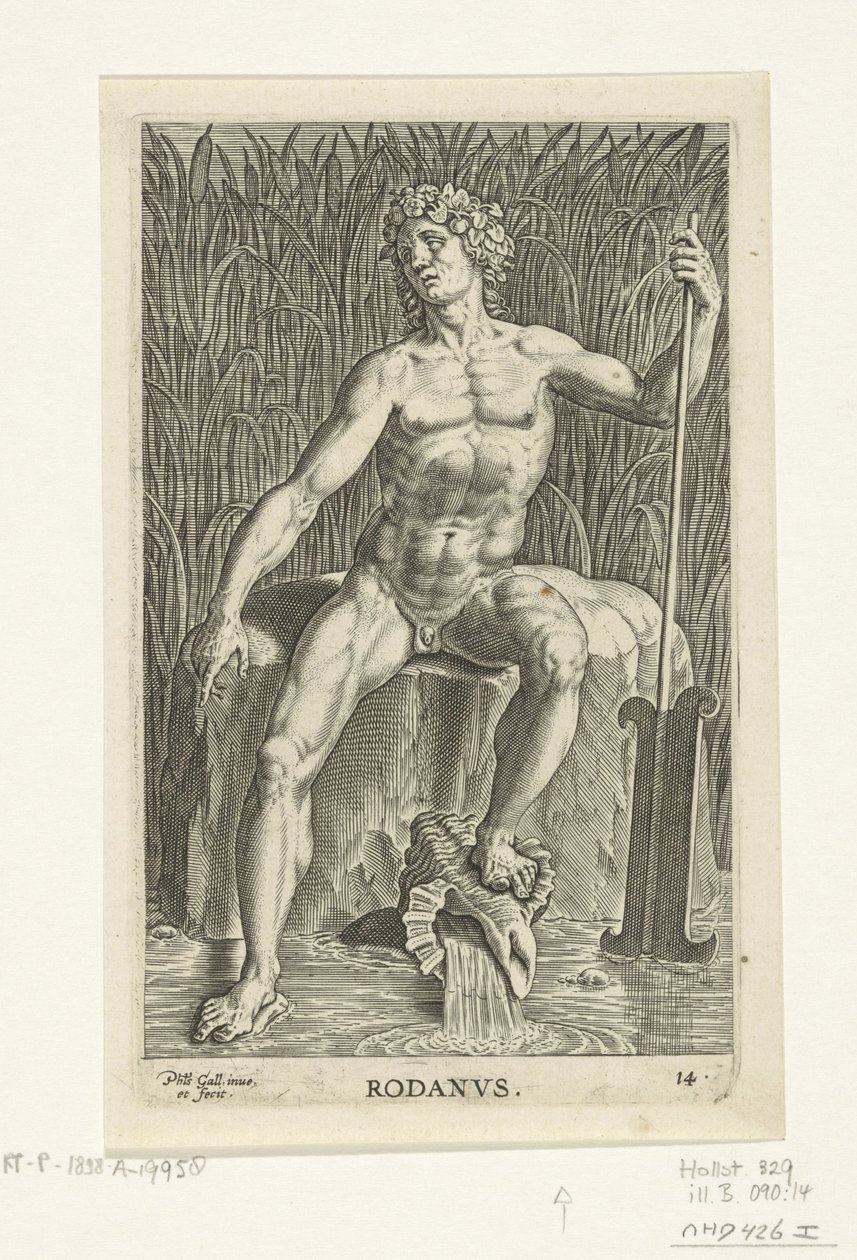 Flussgott Rodanus von Philips Galle