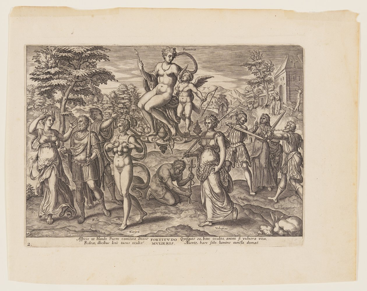 Die Macht der Frau [3 Esdras 4:18-19, 22-23, 29-32], aus Die Vier Stärksten Mächte von Philips Galle