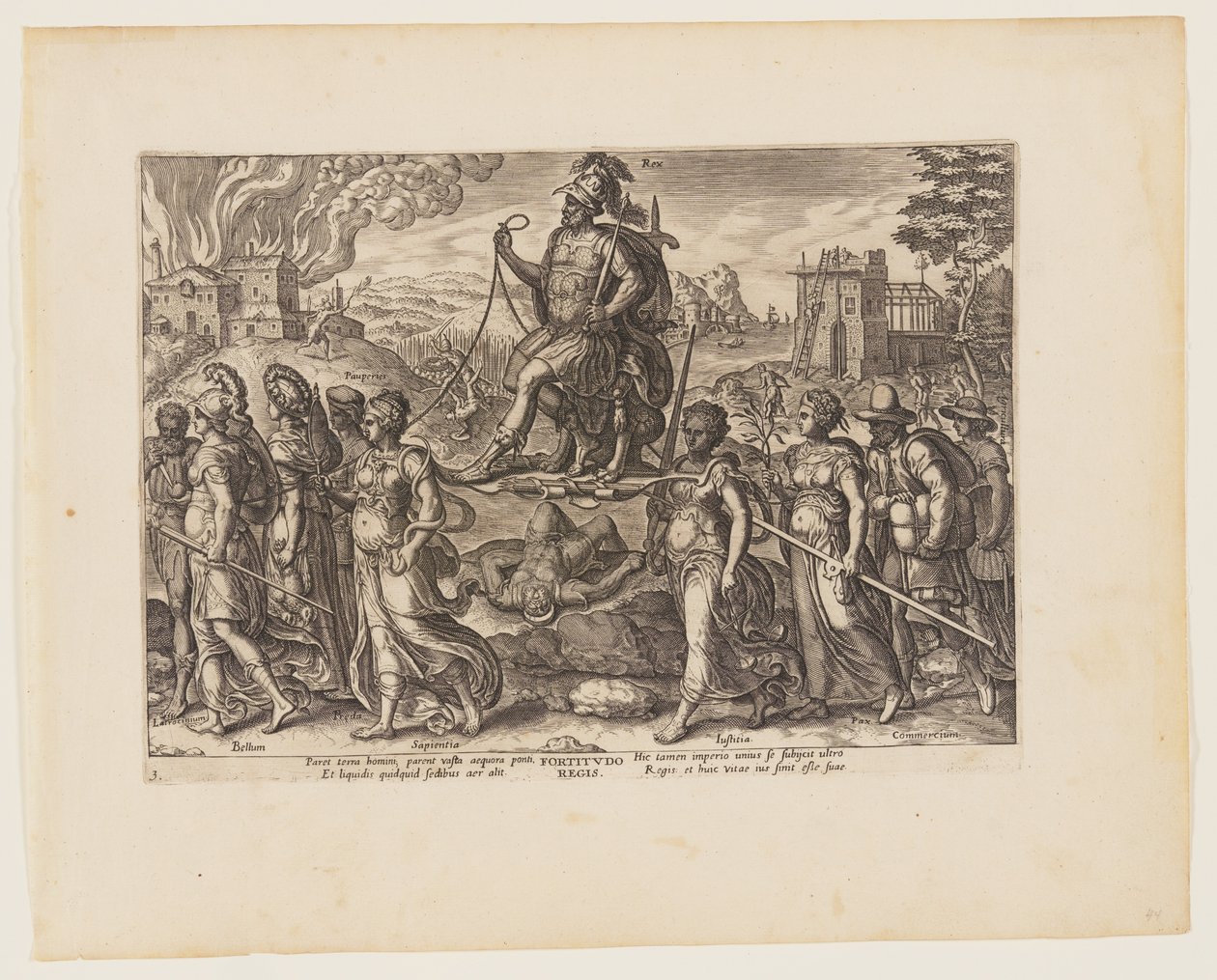 Die Macht des Königs [3 Esdras 4:3-8], aus Die vier stärksten Mächte von Philips Galle