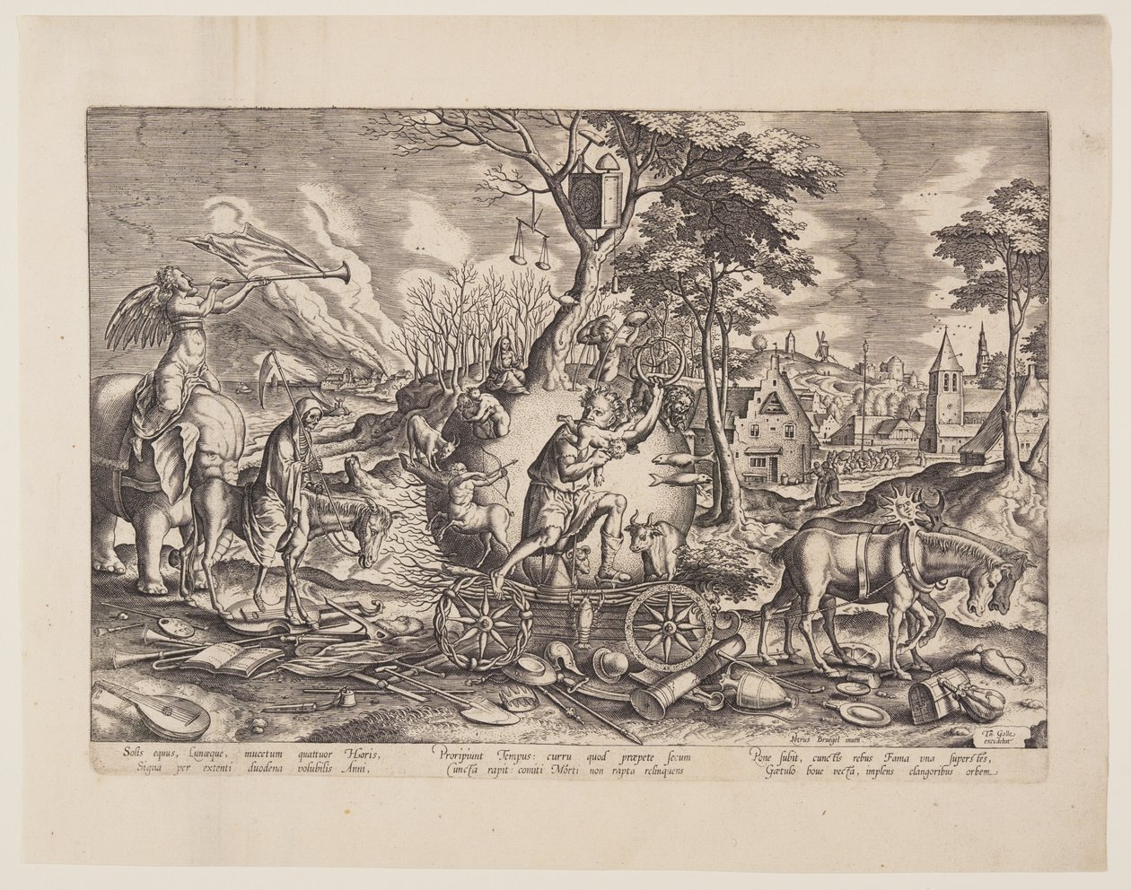 Der Triumph der Zeit von Philips Galle