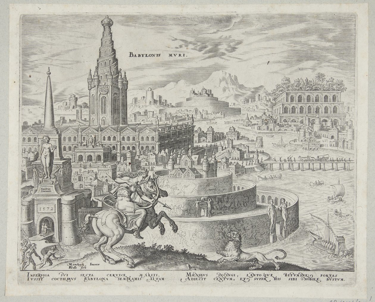 Die Mauern von Babylon von Philips Galle