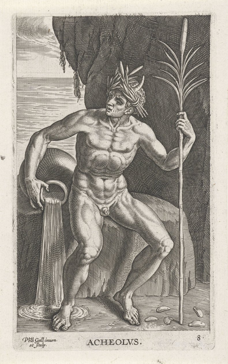 Meeresgott Acheloos von Philips Galle
