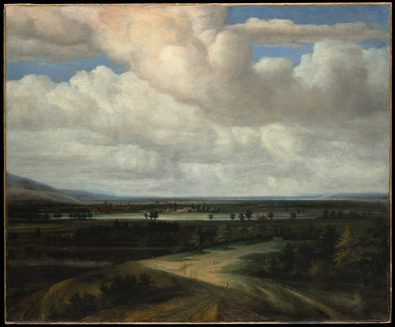 Panorama-Landschaft mit Landgut von Philips Koninck