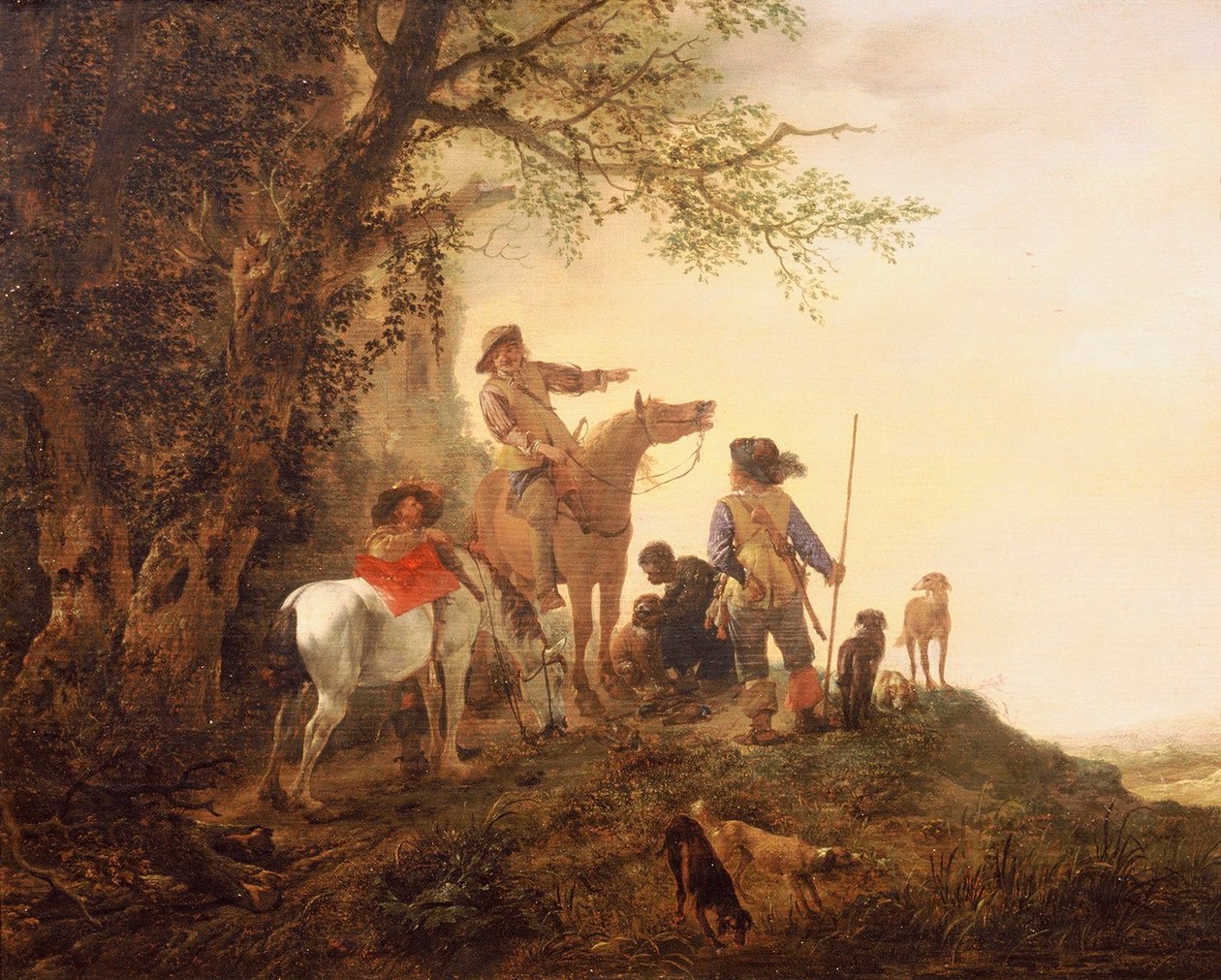 Rastende Jäger von Philips Wouwerman